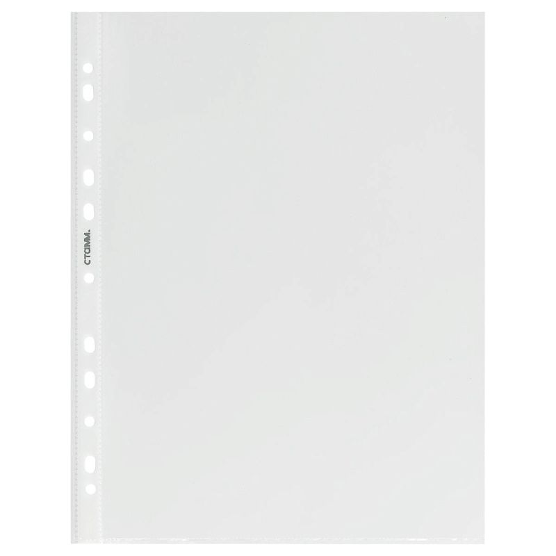 Папка-вкладыш с перфорацией (файл) СТАММ А4, 45мкм, матовая 