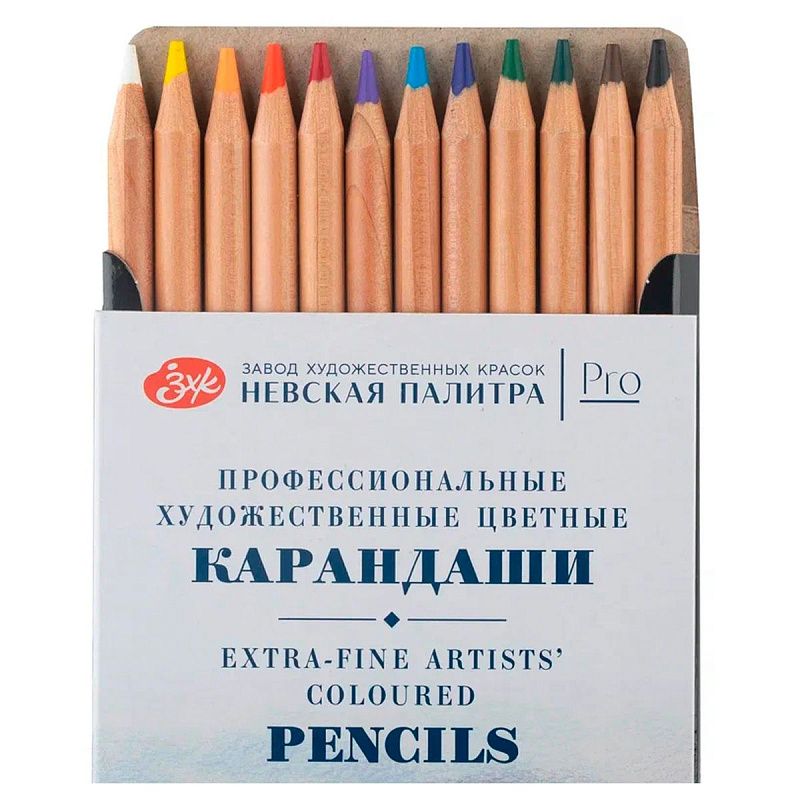 Набор профессиональных цветных карандашей "Мастер-Класс", 12 цветов, в картонной коробке