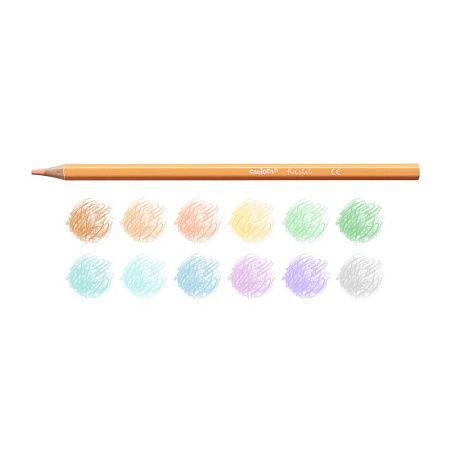 Карандаши цветные Carioca "Pastel", 12цв., заточен., ПВХ, европодвес