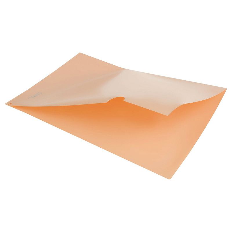 Папка-уголок СТАММ "Акцент" А4, 180мкм, пластик, непрозрачная, персиковая 