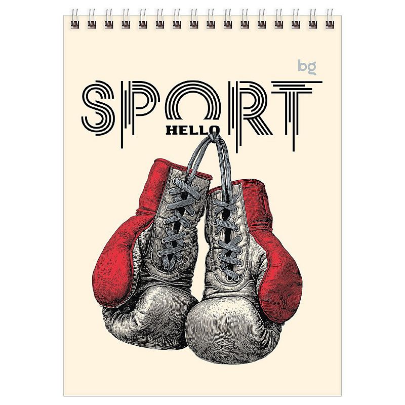 Блокнот А5 40л. на гребне BG "Hello sport"