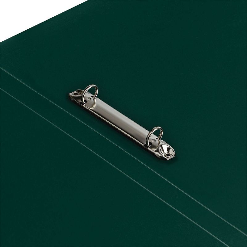 Папка на 2 кольцах СТАММ "Герб" А4, 25мм, 700мкм, пластик, изумруд 