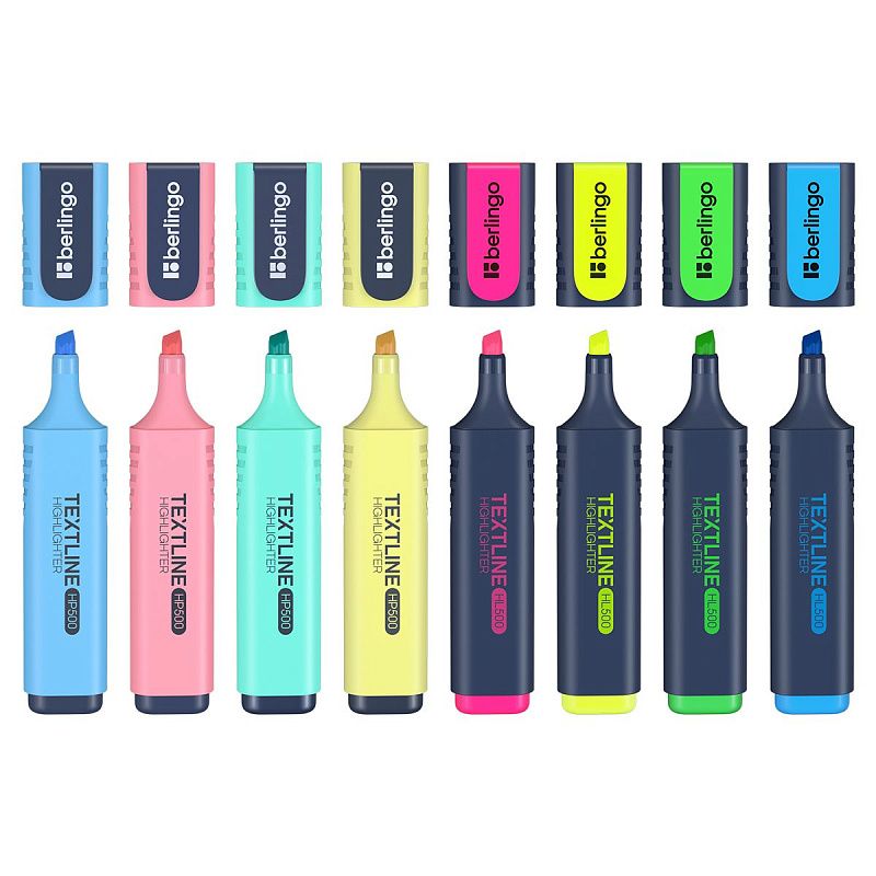 Набор текстовыделителей Berlingo "Textline HLP500" 08цв., 1-5мм, PET-бокс с ЕП 