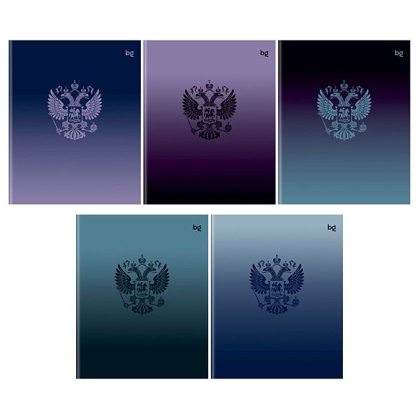 Тетрадь 48л., А5, клетка BG "Россия", глянцевая ламинация