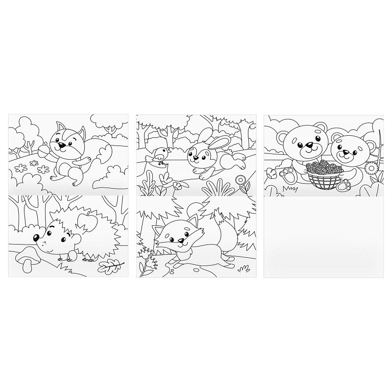 Раскраска А4, 8 стр., ТРИ СОВЫ "Любимые животные"
