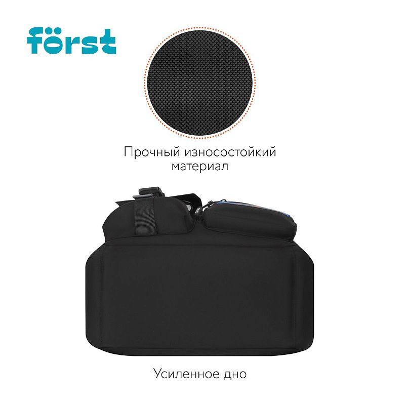 Рюкзак Först F-Teens "Anime girl" 40*28*15см, 1 отделение, 7 карманов, уплотненная спинка 