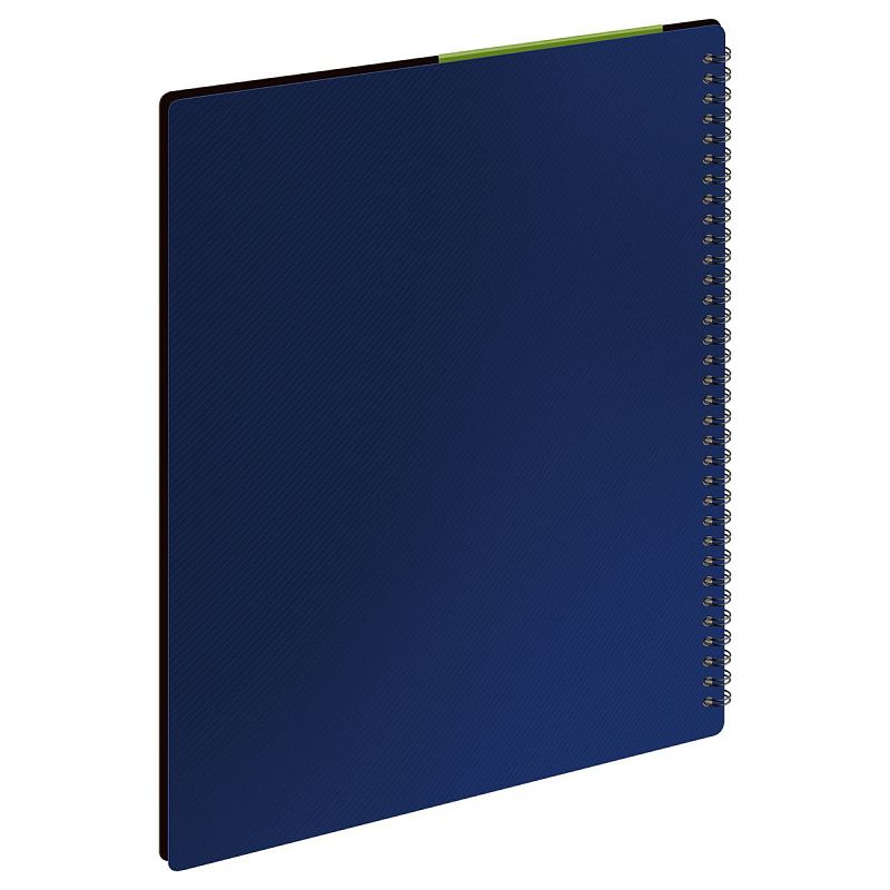 Папка с 40 вкладышами на гребне СТАММ "Диагональ" А4, 21мм, 700мкм, пластик, сапфир 