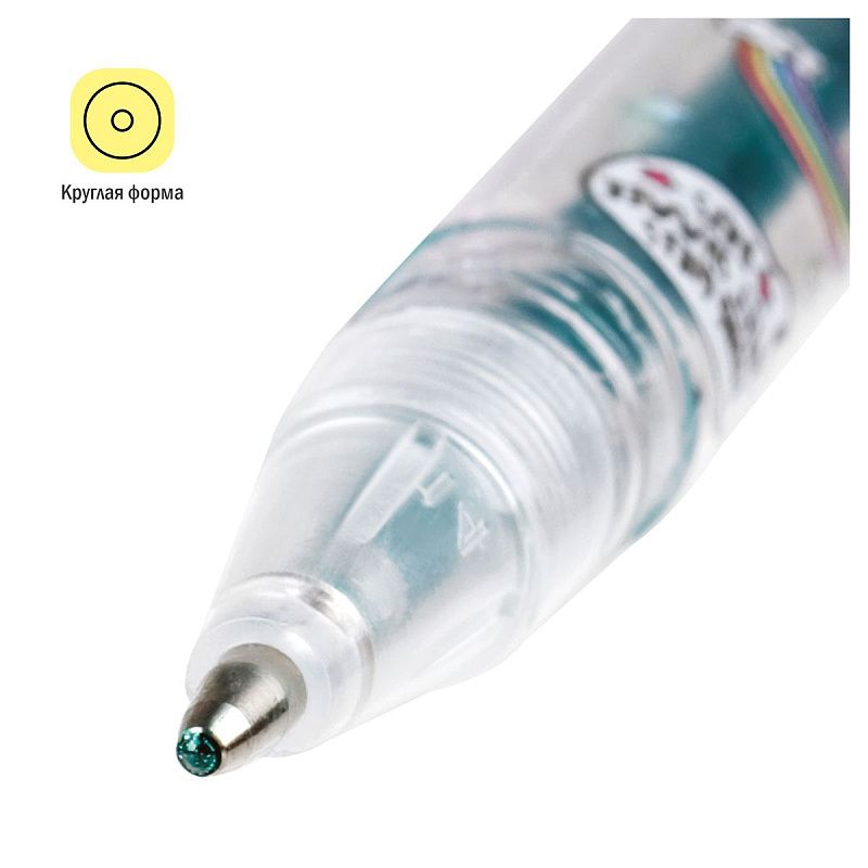 Набор гелевых ручек ArtSpace "Кот-сластена" 06цв., 1,0мм, с блестками, ПВХ чехол 