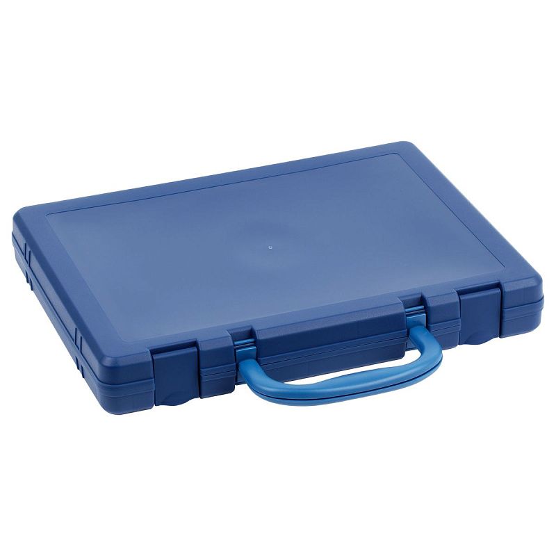 Портфель-кейс 1 отделение СТАММ, А4, 275*375*57мм, на защелках, синий 