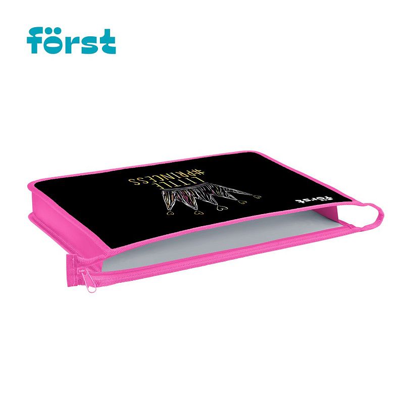 Папка для тетрадей 1 отделение, А4 Först "Lovely", 340*245*40мм, пластик, на молнии 