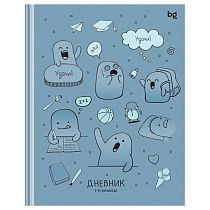 Дневник 1-11 кл. 48л. (твердый) BG "Отрицание. Принятие. Пятерка.", матовая ламинация, выб.лак