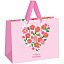 Пакет подарочный 32*26*12см MESHU "Pink flower",  матовая ламинация