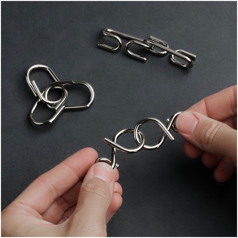 Головоломка металлическая малая ТРИ СОВЫ, ассорти, 2 уровень сложности 