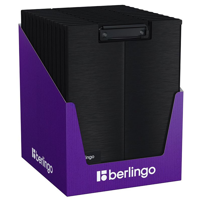 Планшет-трансформер с зажимом Berlingo "Steel&Style" А4, пластик (полифом), 1800мкм, черный 