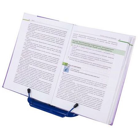 Подставка для книг и учебников металлическая, синяя, BRAUBERG LINE, 237966 