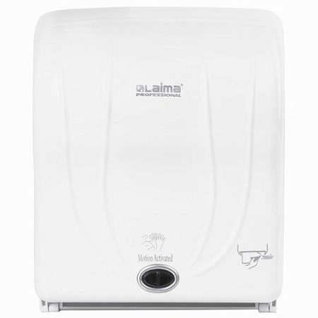 Диспенсер для полотенец в рулонах LAIMA PROFESSIONAL ORIGINAL (Система H1), СЕНСОРНЫЙ, белый, ABS-пластик, 605765 