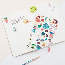 Наклейки ПВХ MESHU "Yoga lover", 10*21см, 36 наклеек, инд. уп., европодвес