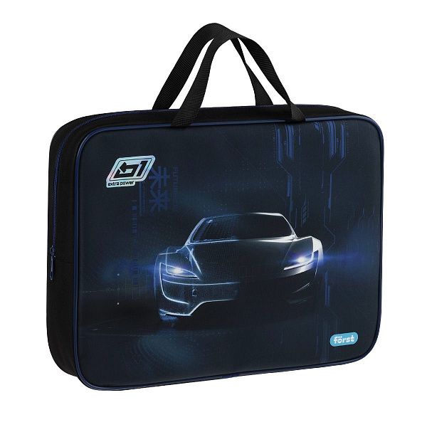 Папка текстильная с ручками 1 отделение, А4 Först "Extra Power", 350*265*80мм, текстиль, на молнии