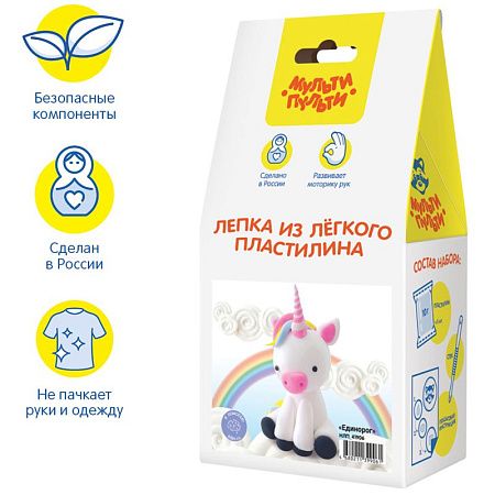 Набор для лепки из легкого пластилина Мульти-Пульти "Единорог"