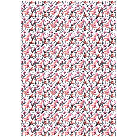 Упаковочная бумага глянц. 70*100см, MESHU "Весеннее настроение", 80г/м2, ассорти 5 дизайнов