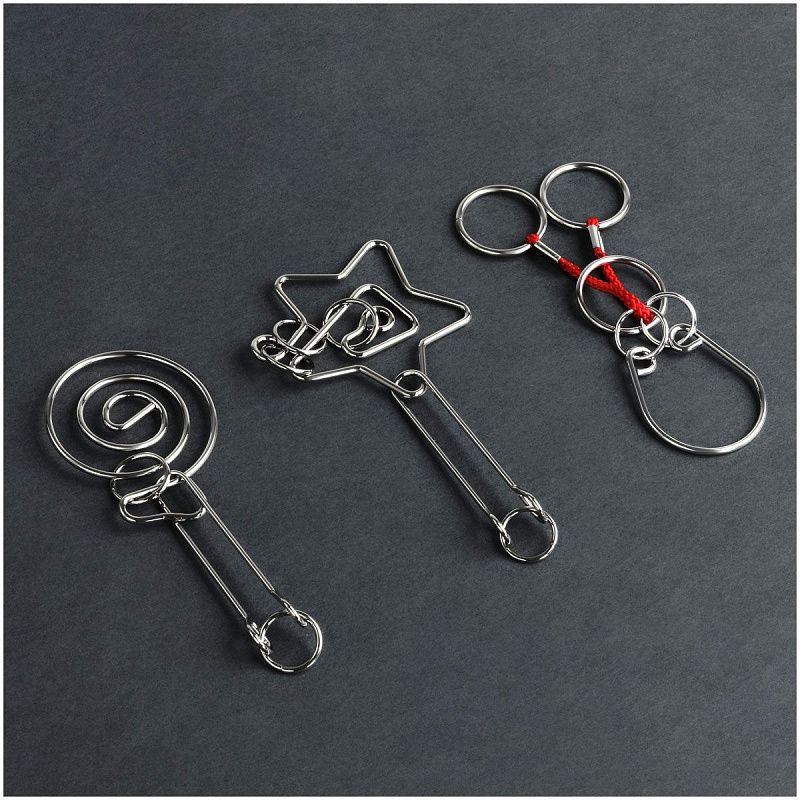 Головоломка металлическая средняя ТРИ СОВЫ, ассорти, 1 уровень сложности 