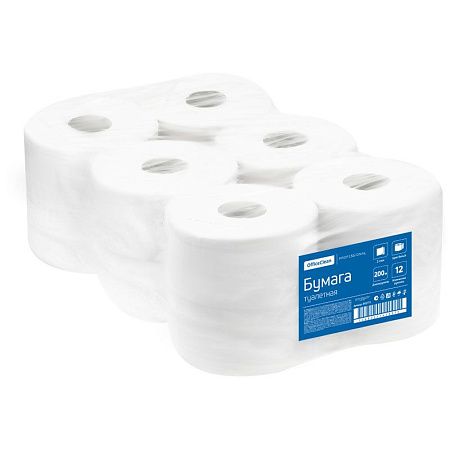 Бумага туалетная OfficeClean Professional (T2), 2-слойная, 200м/рул., тиснение, белая 