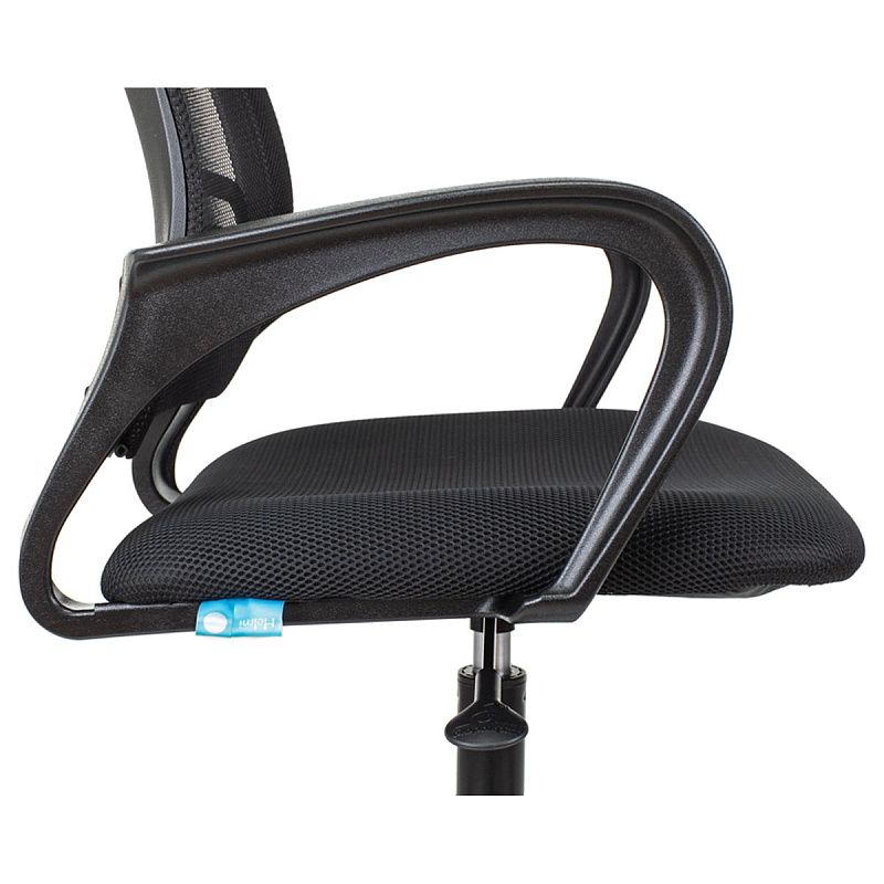 Кресло оператора Helmi HL-M95 R (695) "Airy", спинка сетка черная/сиденье ткань TW черная, пиастра