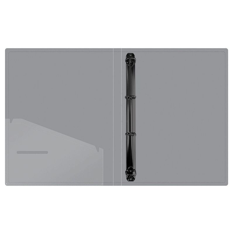 Папка на 4 кольцах Berlingo "Metallic", 24мм, 1000мкм, серебряный металлик, D-кольца, с внутр. карманом 