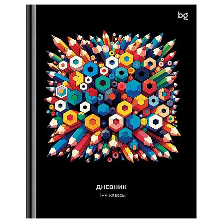 Дневник 1-4 кл. 48л. (твердый) BG "Карандаши", глянцевая ламинация