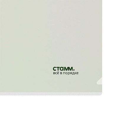 Папка-уголок СТАММ "Сияние" А4, 180мкм, пластик, непрозрачная, белый 
