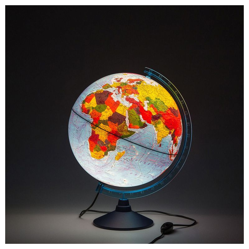 Глобус физико-политический Globen, 32см, с подсветкой на круглой подставке 