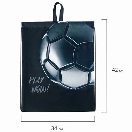 Мешок для обуви BRAUBERG KIDS, с петлей, 42х34 см, "Score ball", 272415 