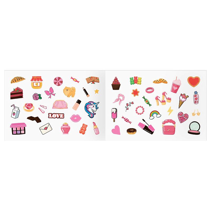 Альбом с наклейками ТРИ СОВЫ "100 наклеек. Для девочек", А5, 100шт.