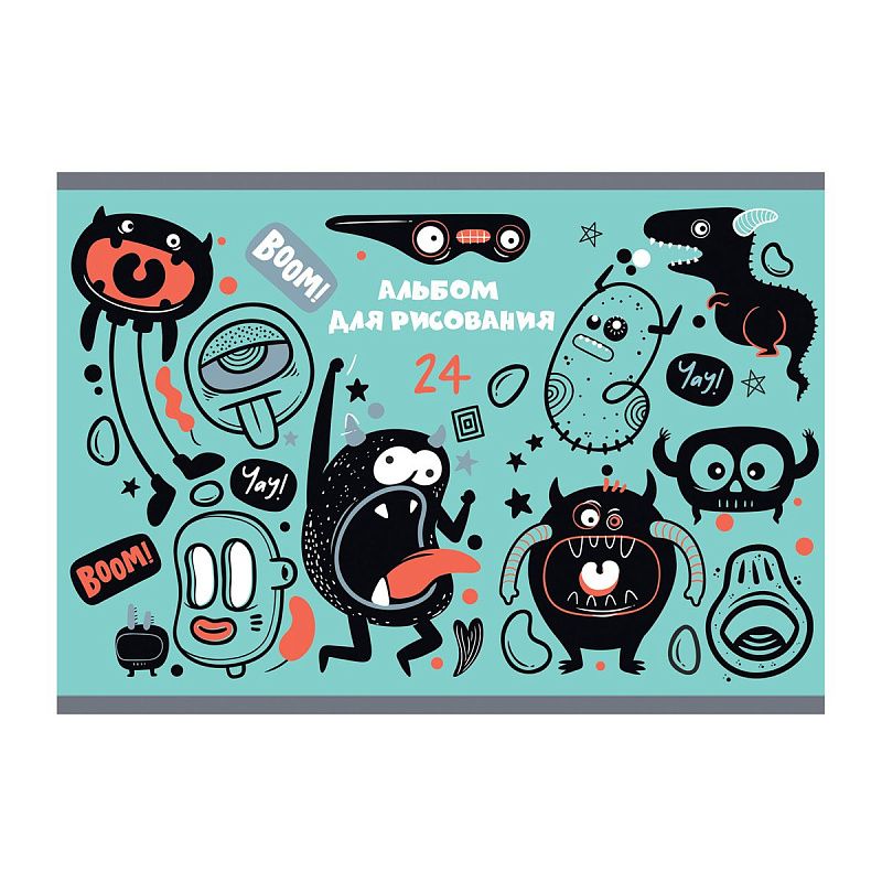Альбом для рисования 24л., А5, на скрепке BG "Mix. Мальчики"