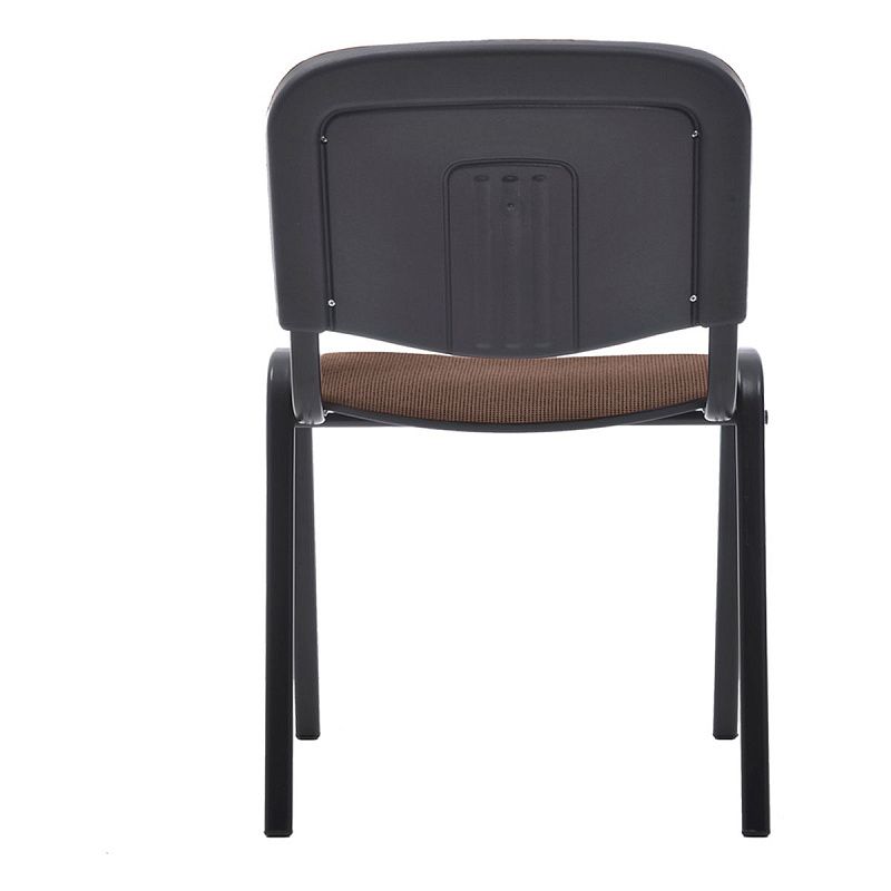 Стул Helmi HL-F01 "Изо", каркас черный, обивка ткань коричневая с бежевым