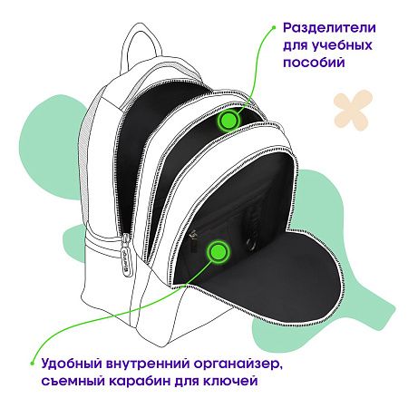 Рюкзак Berlingo Modern "Follow your heart" 38*30*18см, 3 отделения, 2 кармана, эргономичная спинка 