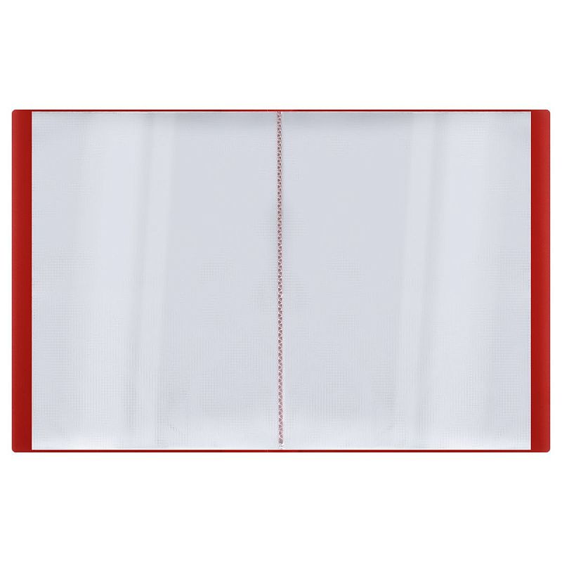 Папка с 20 вкладышами СТАММ "Кристалл" А4, 14мм, 700мкм, пластик, красная 