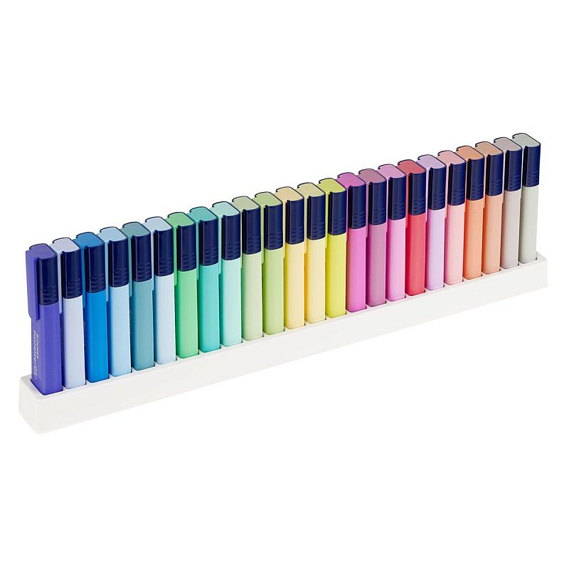 Набор текстовыделителей Luxor "Highlighter" 24цв., 1-4,5мм, чехол с европодвесом 