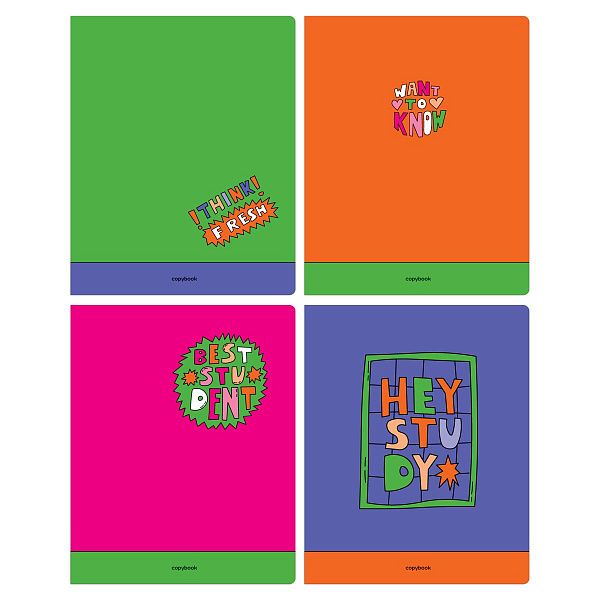 Тетрадь 48л., А5, клетка BG "Эй, учись!"