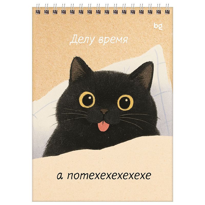 Блокнот А5 60л. на гребне BG "Настроение - кот"