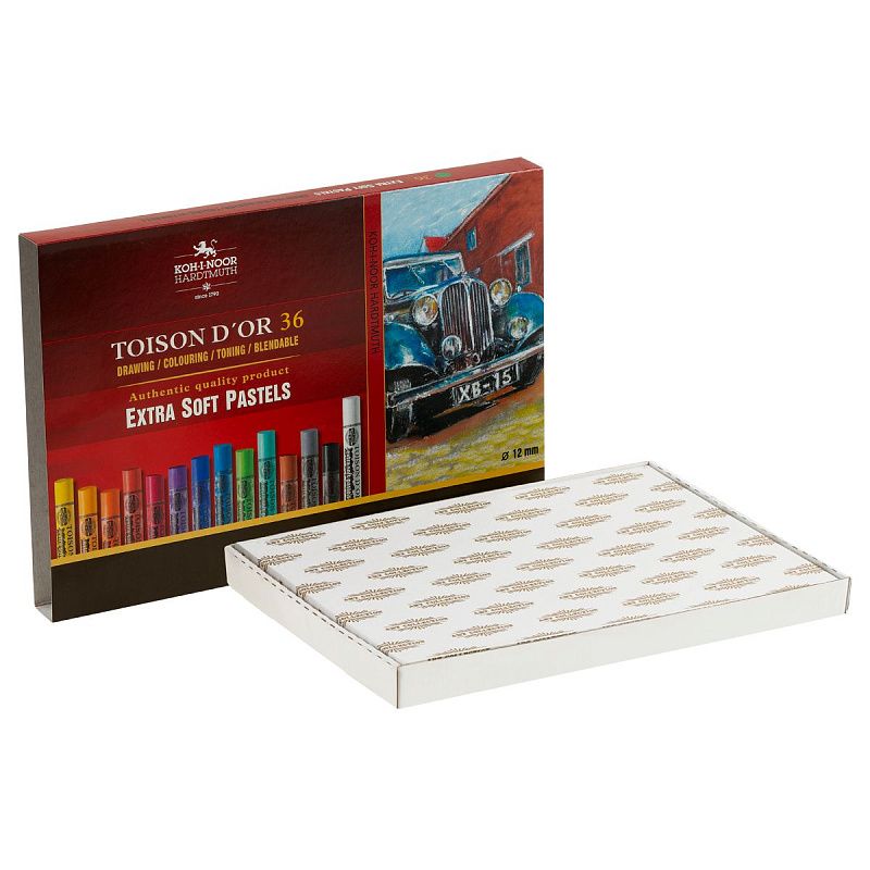 Пастель художественная Koh-I-Noor "Toison D`or Extra Soft 8555", 36 цветов, картон. упаковка