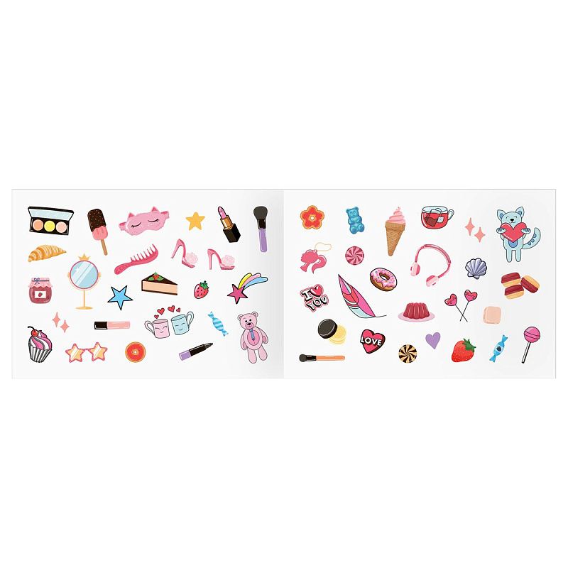 Альбом с наклейками ТРИ СОВЫ "100 наклеек. Для девочек", А5, 100шт.