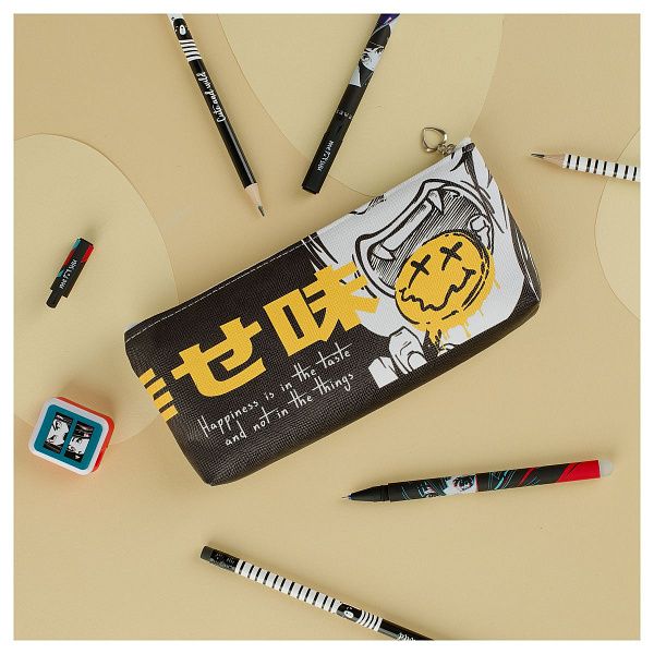 Пенал мягкий 200*85*30 MESHU "Smile", искусственная кожа