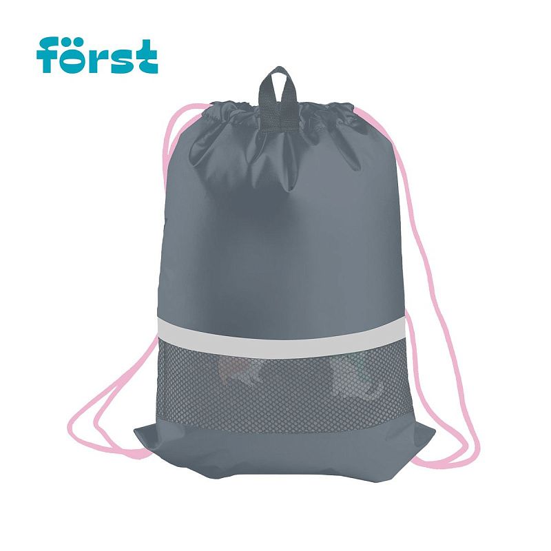 Мешок для обуви 1 отделение Först "Kittens", 360*460мм, вентиляционная сеточка, светоотражающая полоса 