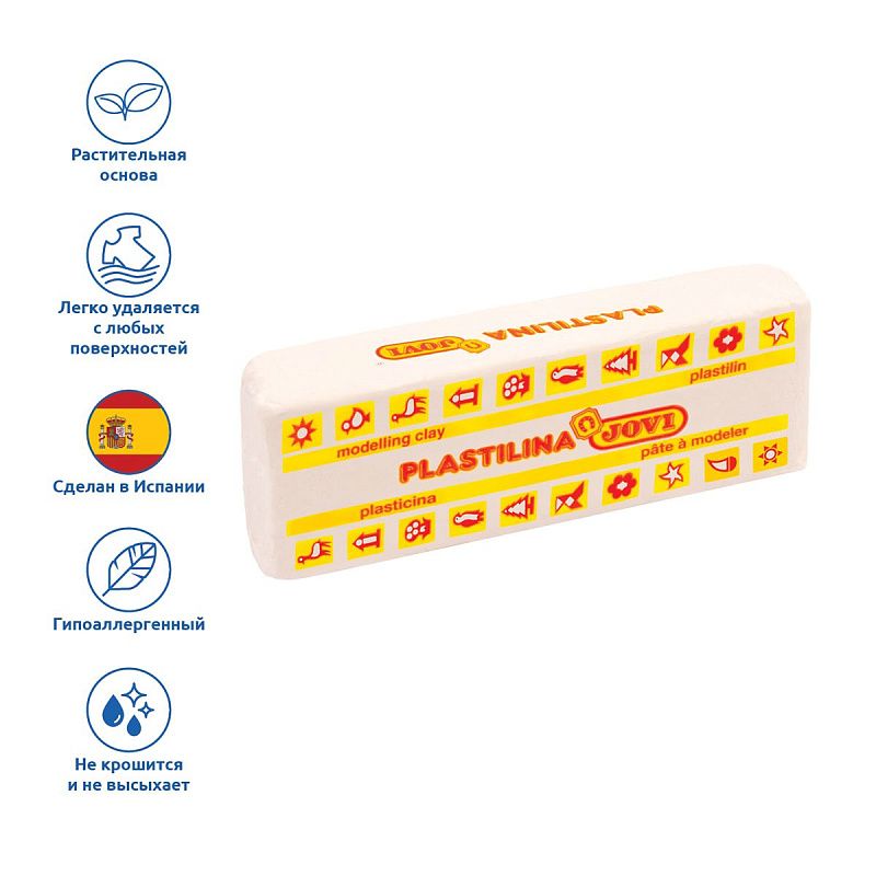 Пластилин JOVI, белый, 150г
