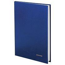 Книга учета 144 л., линия, твердая, бумвинил, блок офсет, А4 (200х290 мм), BRAUBERG, синий, 130227 Книга учета 144 л., линия, твердая, бумвинил, блок офсет, А4 (200х290 мм), BRAUBERG, синий, 130227