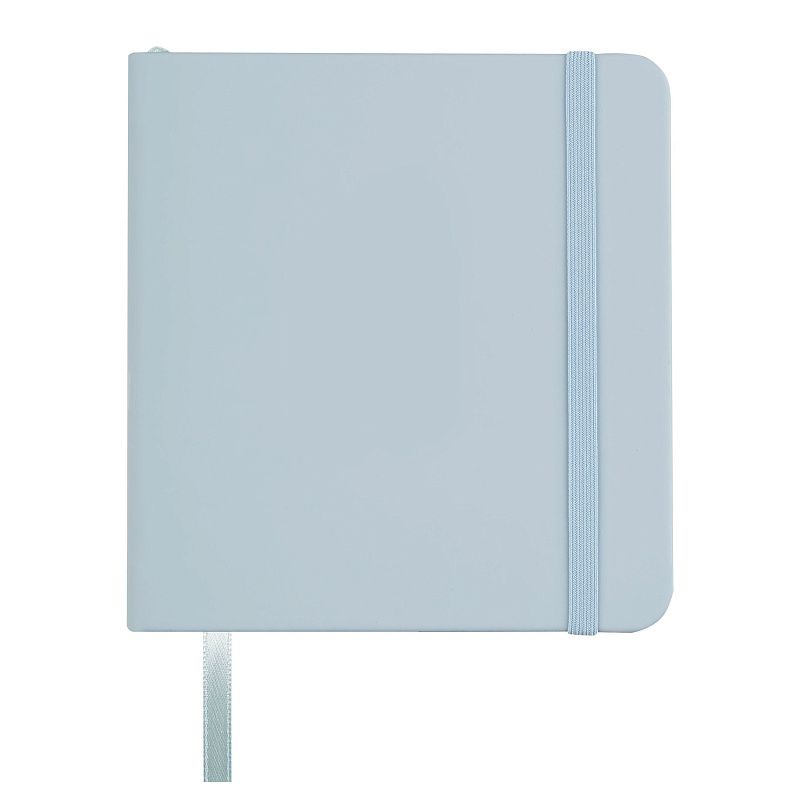 Скетчбук 80л., 120*120 Гамма "Студия", облачный голубой, твердая обложка, на резинке, слоновая кость