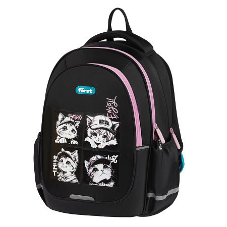 Рюкзак Först F-Cute "Lovely Kittens" 37*29*17см, 3 отделения, 2 кармана, анатомическая спинка