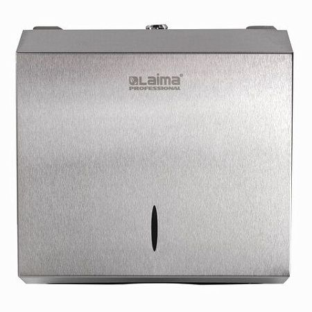 Диспенсер для полотенец LAIMA PROFESSIONAL INOX, (Система H3) V-сложения, нержавеющая сталь, матовый, 605696 