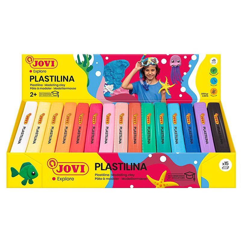 Пластилин JOVI, ассорти, 150г, дисплей
